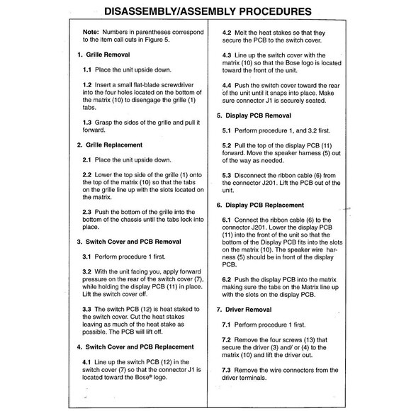 Bose Wave Radio AWR1-1W *Repair DIY SERVICE KIT* Complete Upgrade Free Shipping! - Picture 5 of 11